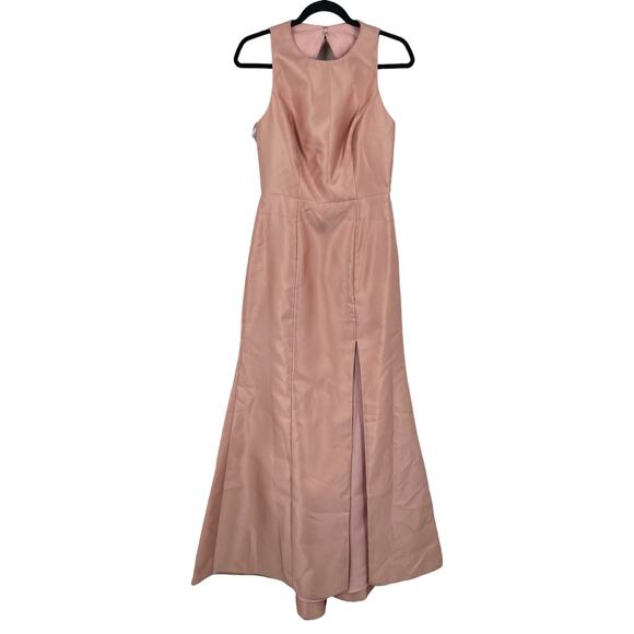 Alfred Sung dress D824 Jewel neck bowed open back trumpet size 6 - Picture 2 of 10